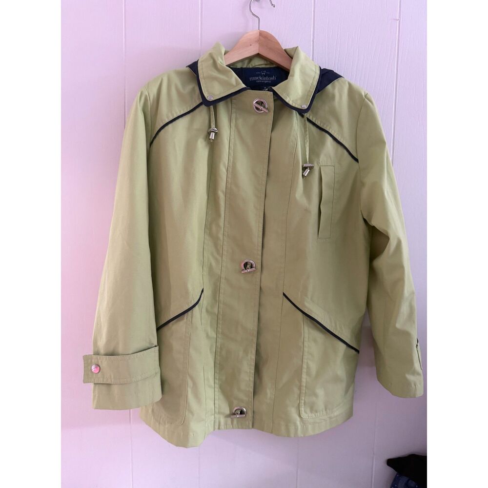 light green Mackintosh New England raincoat